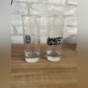 Jack Daniels No 7 Highball Etched Glasses